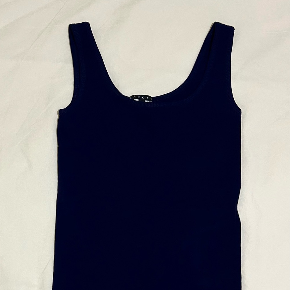Theory Navy Sleeveless Tank Top